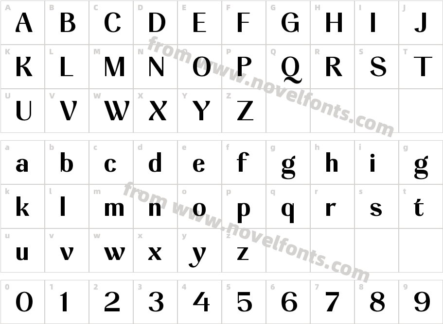 Getishan Extra BoldCharacter Map