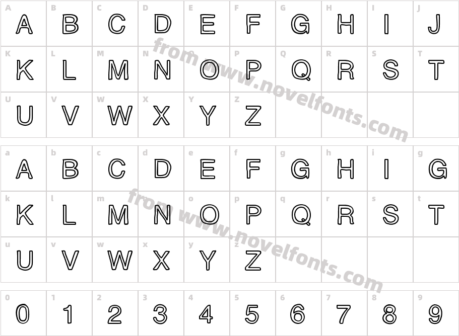 MJletterCharacter Map