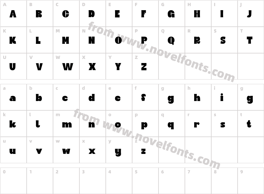 GhafyDEMO RegularCharacter Map