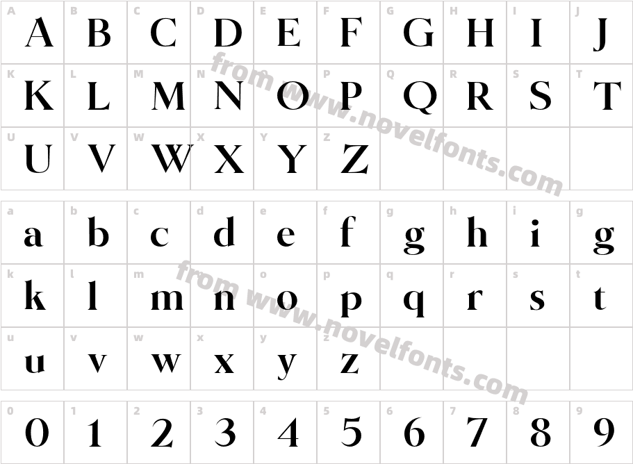Giane W05 Heavy Alt 2Character Map