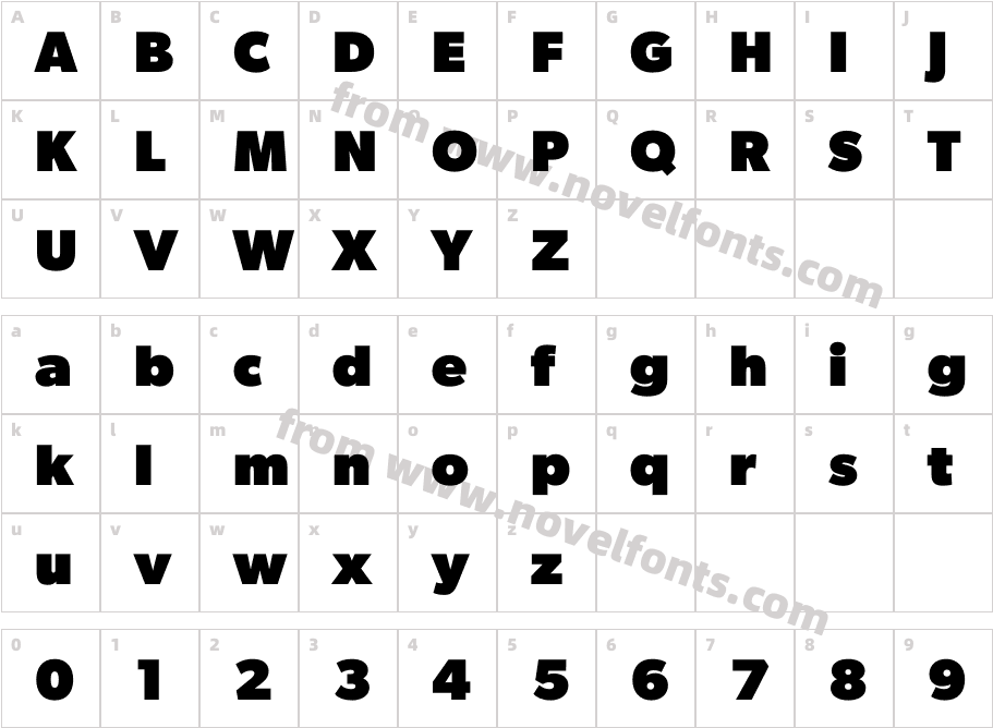 Gibson HeavyCharacter Map