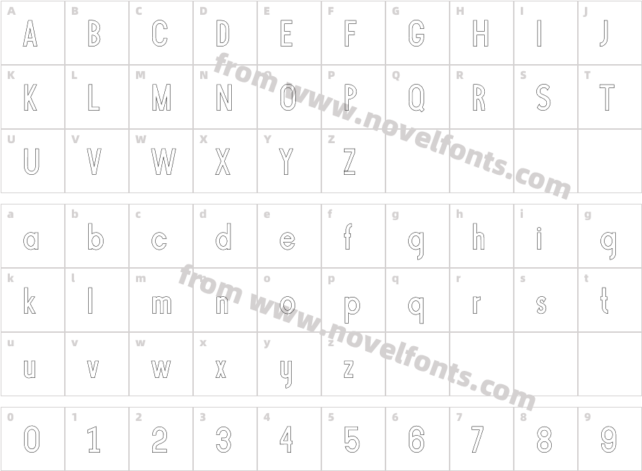 Gibster OutlineCharacter Map