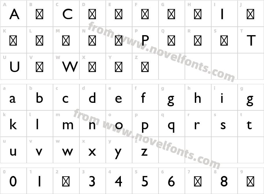 Gill SansMT Pro MediumCharacter Map