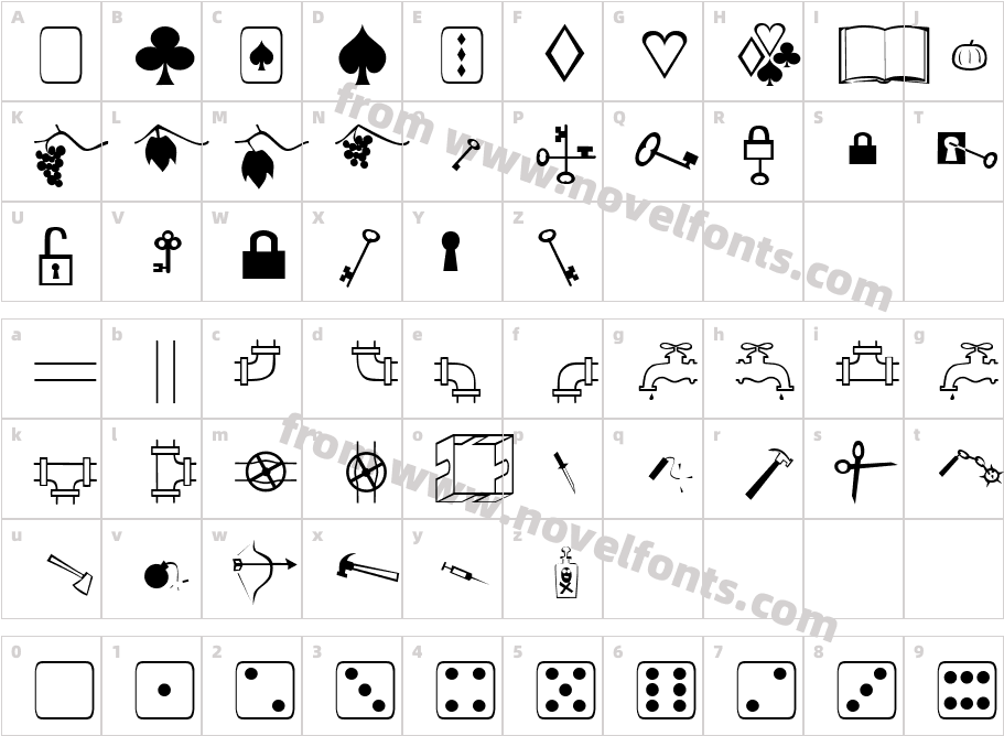 MMDrawings RegularCharacter Map