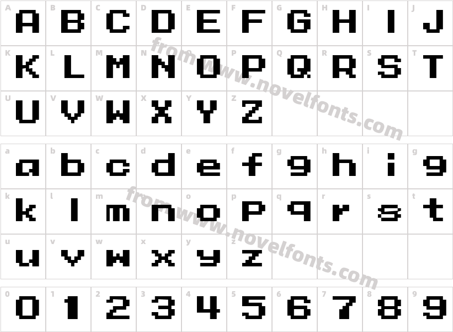 MMRock9Character Map