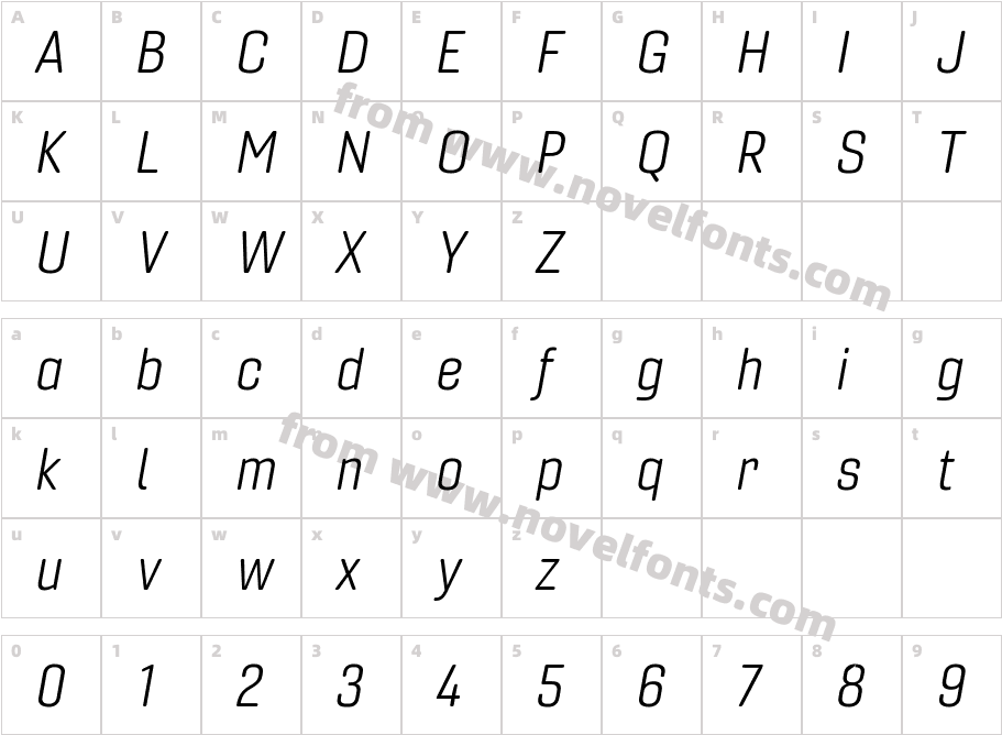 Gineso Soft Ext Book ItalicCharacter Map