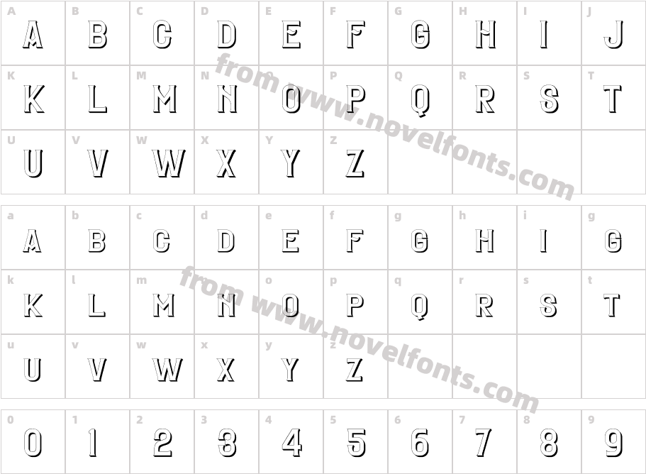 Giona LayeredCharacter Map