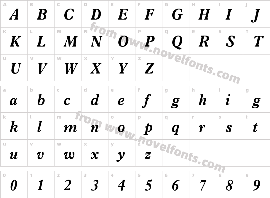 MNewsPlantin-BoldItalicCharacter Map