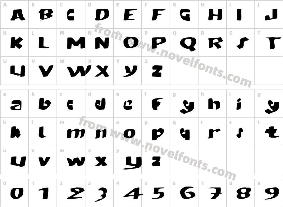 MODERN hand frakturCharacter Map