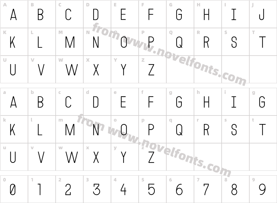 MODULAR4Character Map