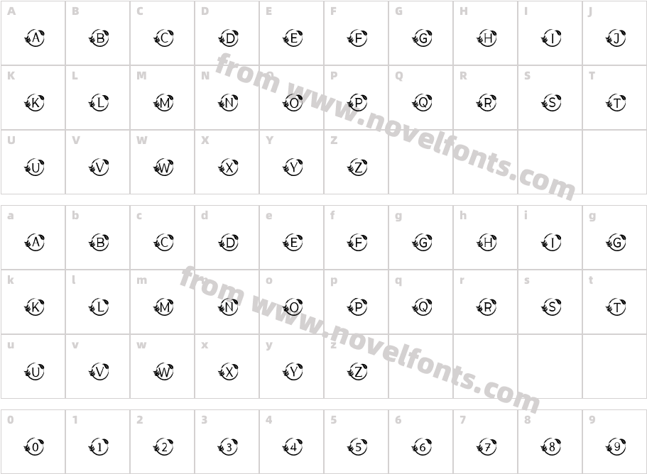 MONOGRAM GOLDCharacter Map