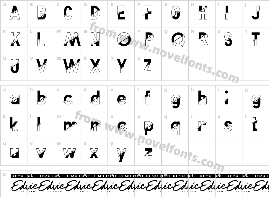 Gladden Demo RegularCharacter Map