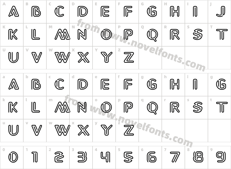 Gleamy NeonCharacter Map