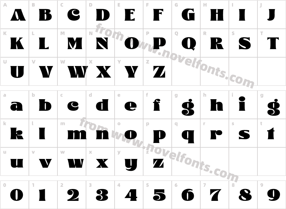 Glodok DisplayCharacter Map