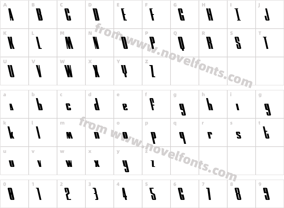 MOON Runner LeftalicCharacter Map