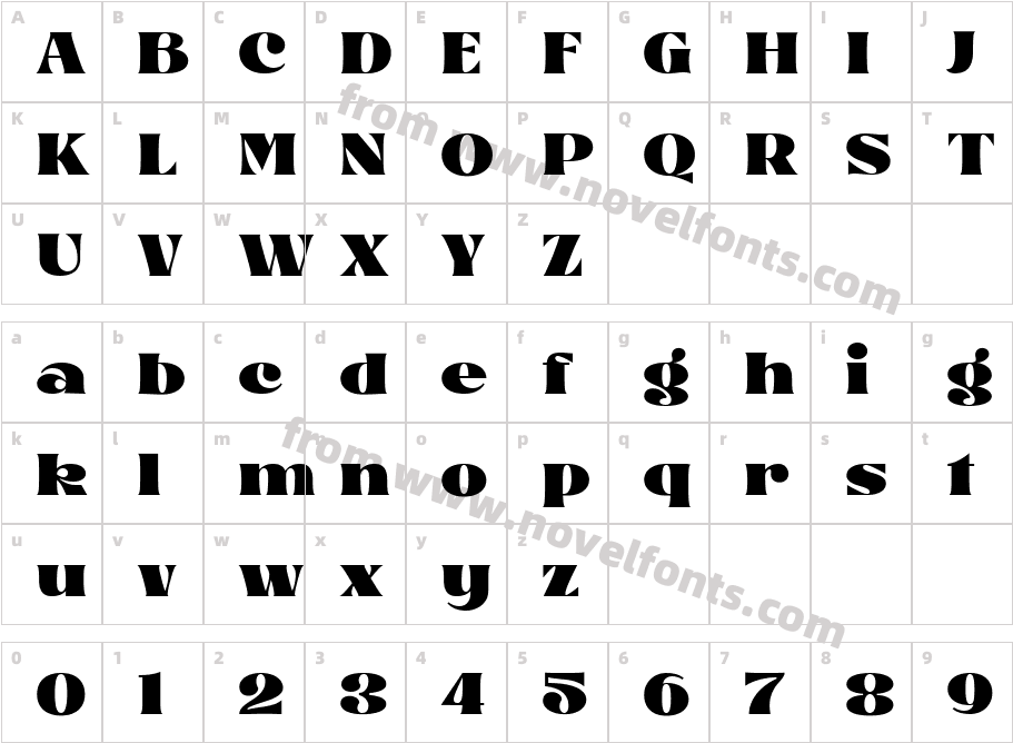 Glosta ExpandedCharacter Map