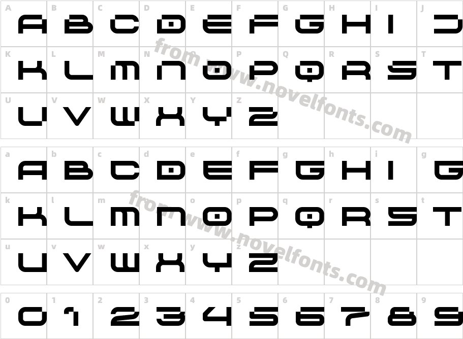 MORTONRegularCharacter Map