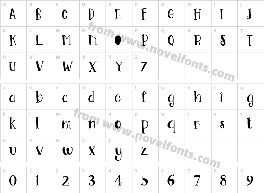 Go Doodling FontCharacter Map