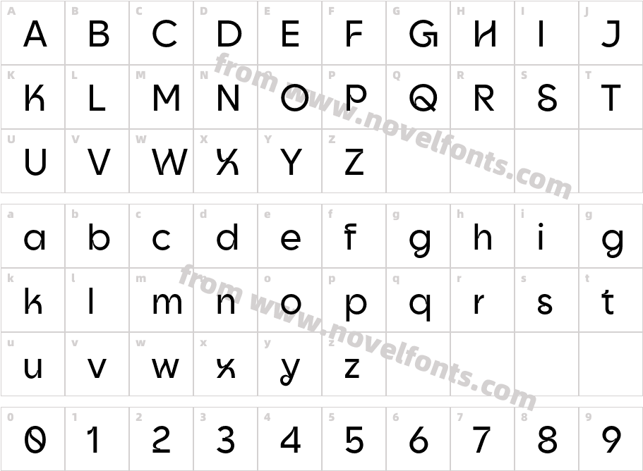 Goia Display MediumCharacter Map