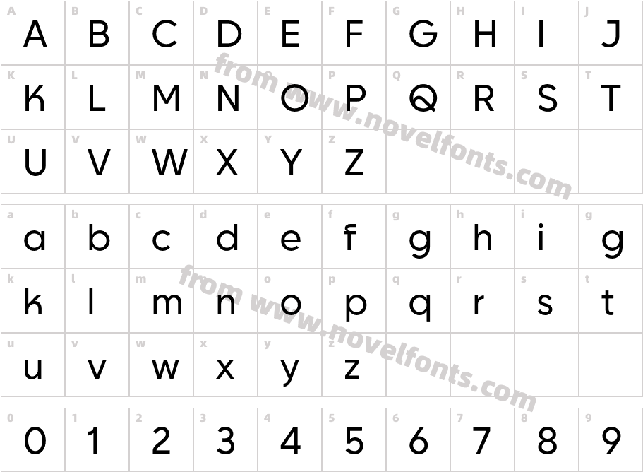Goia MediumCharacter Map
