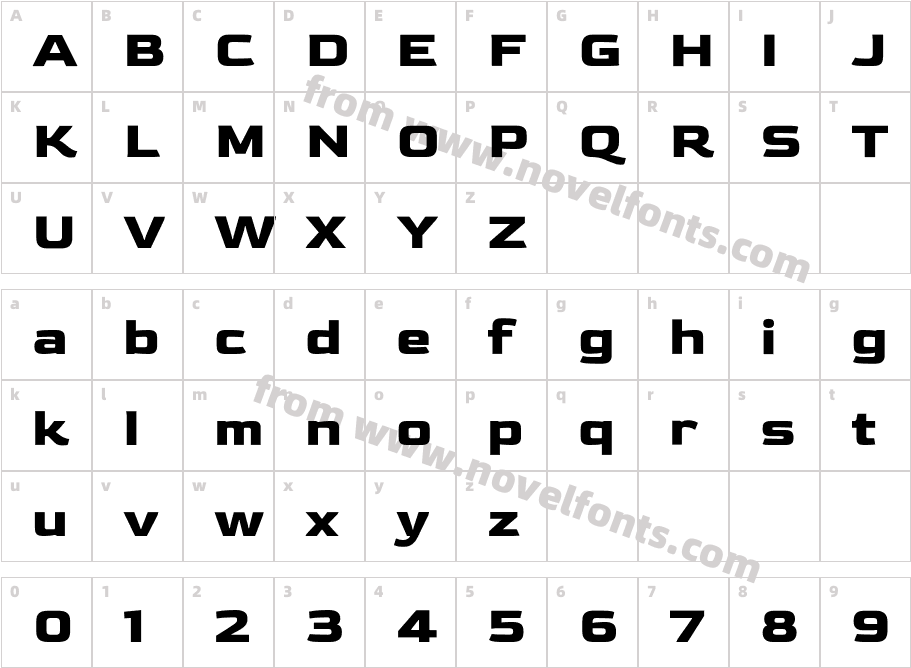 Gold BoldCharacter Map