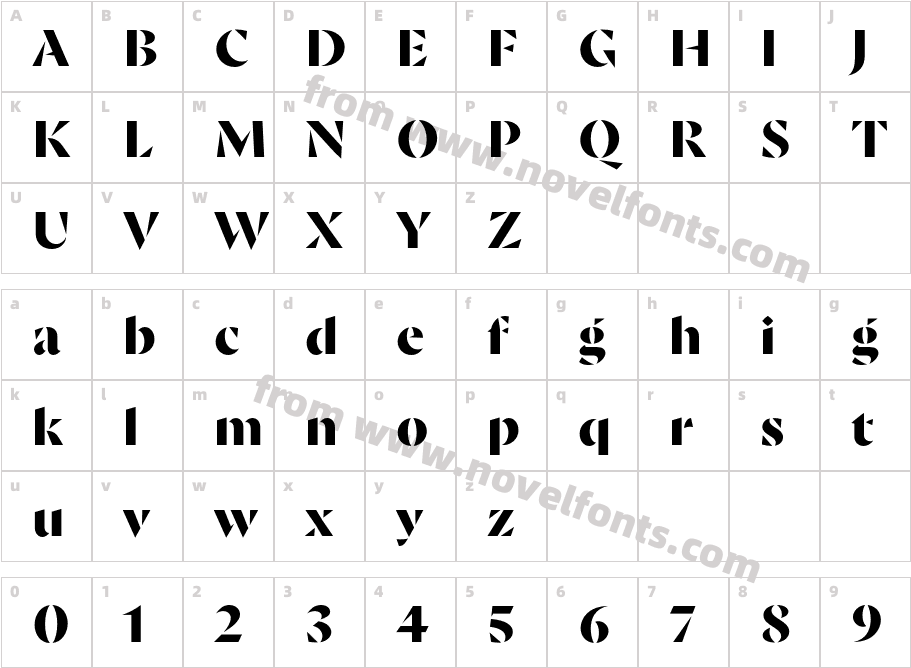 Goldich BoldCharacter Map