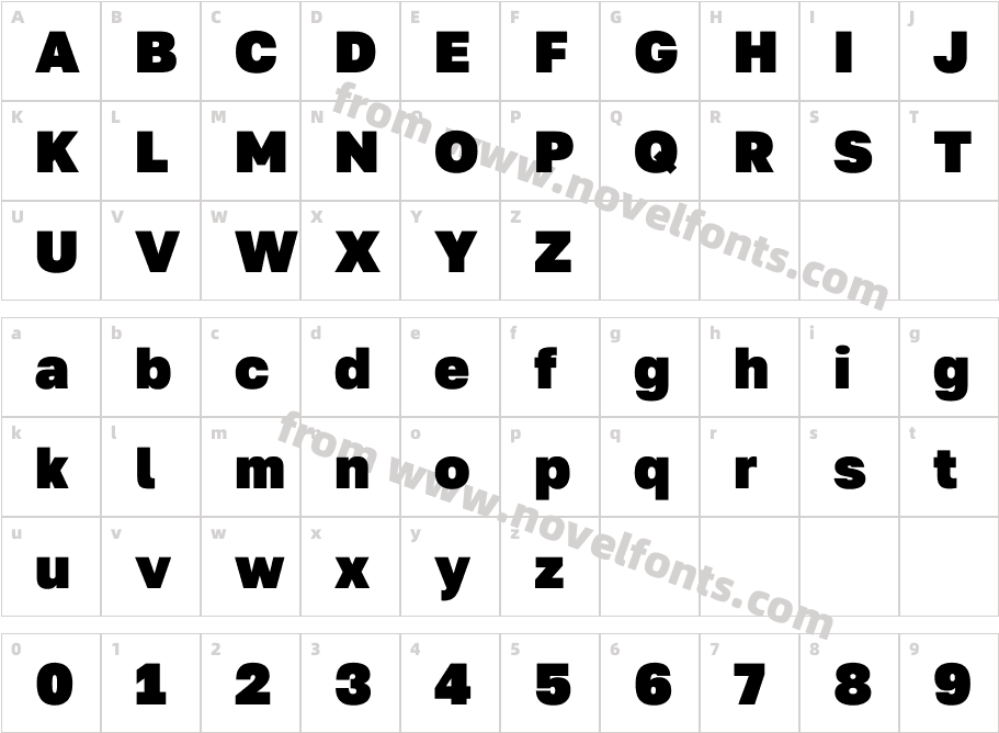 Golos Text BlackCharacter Map