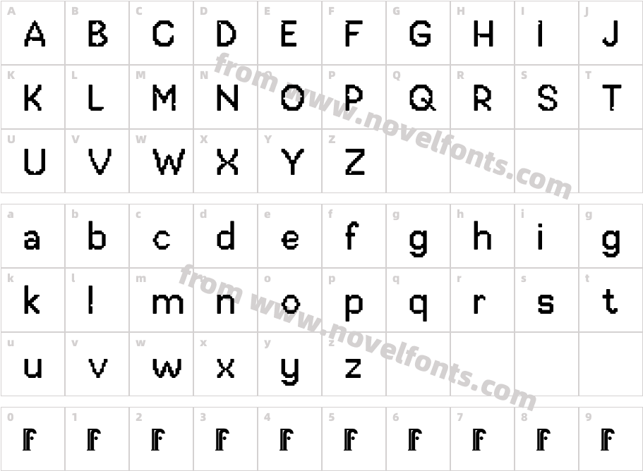 Gome Pixel RoundedCharacter Map