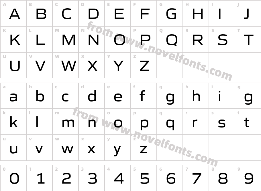 Gomme Sans RegularCharacter Map
