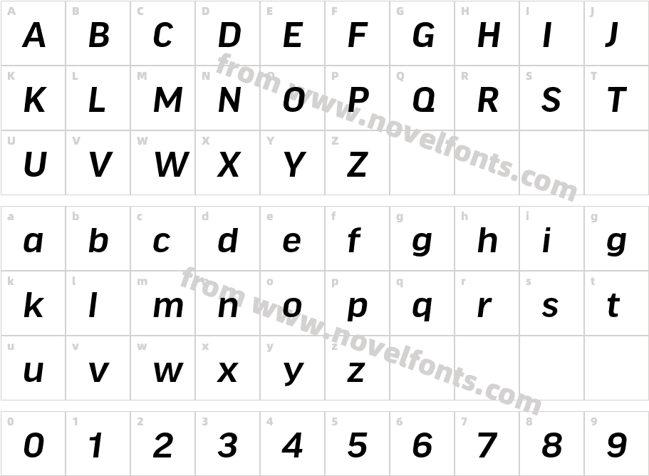 Good Headline Pro Wide Medium ItalicCharacter Map