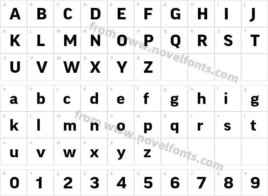 Good Pro Wide BoldCharacter Map