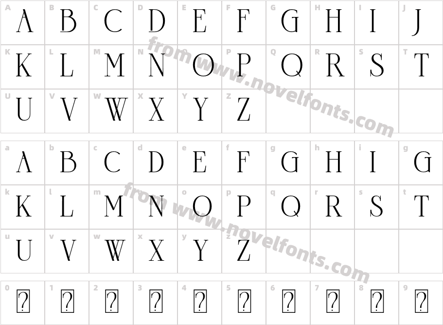 Goord regularCharacter Map