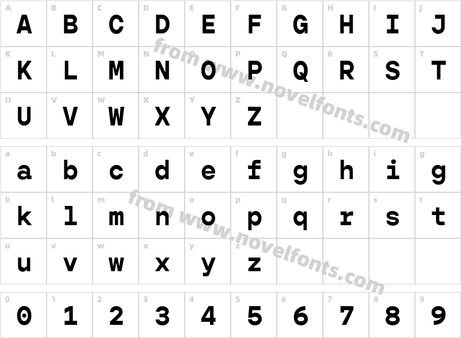 Gopher Mono BoldCharacter Map