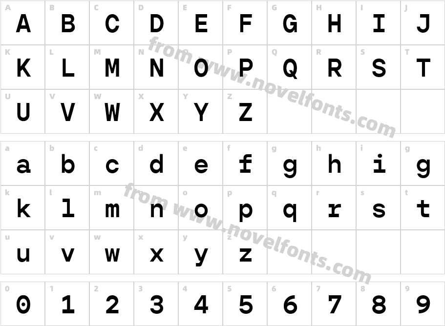 Gopher Mono SemiboldCharacter Map