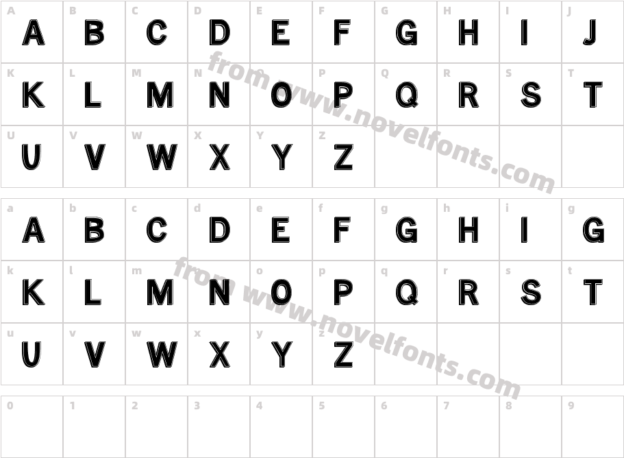 MTF Base OutlineCharacter Map