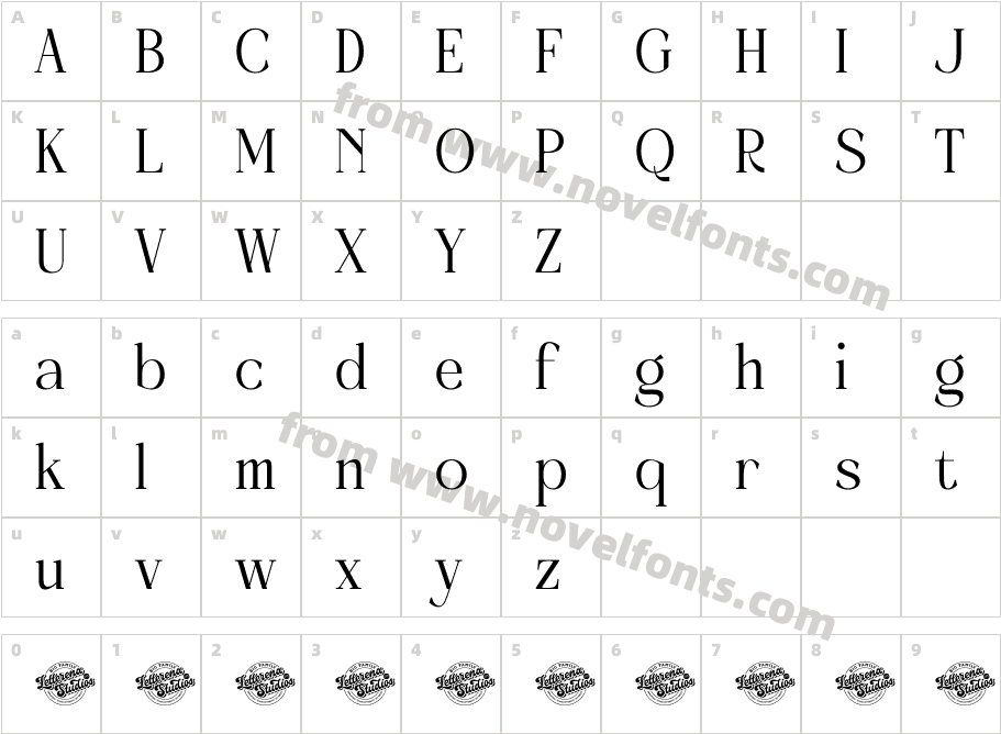 Gradeur DEMO VERSIONCharacter Map