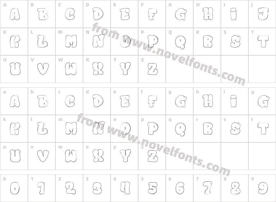 Graffiti Crazy Smile RegularCharacter Map