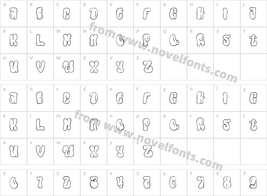 Graffiti Happy Mood RegularCharacter Map