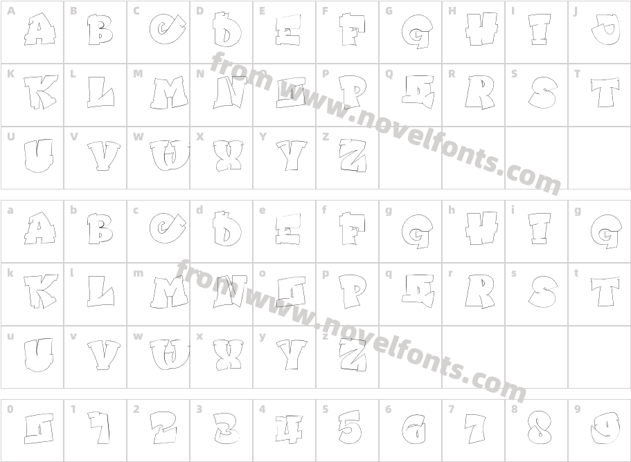 Graffiti Keep Cool RegularCharacter Map