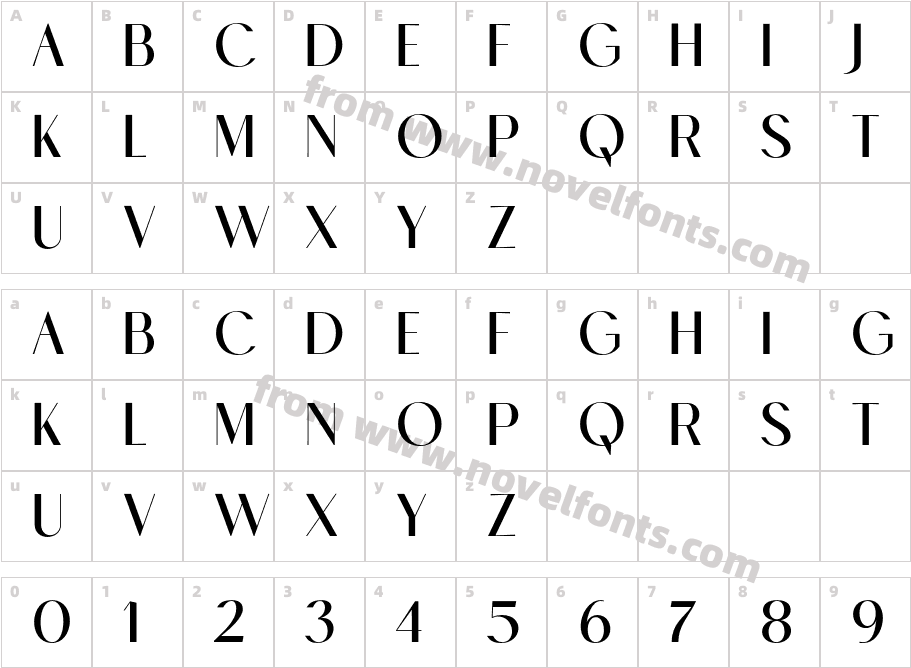 Gramers LightCharacter Map