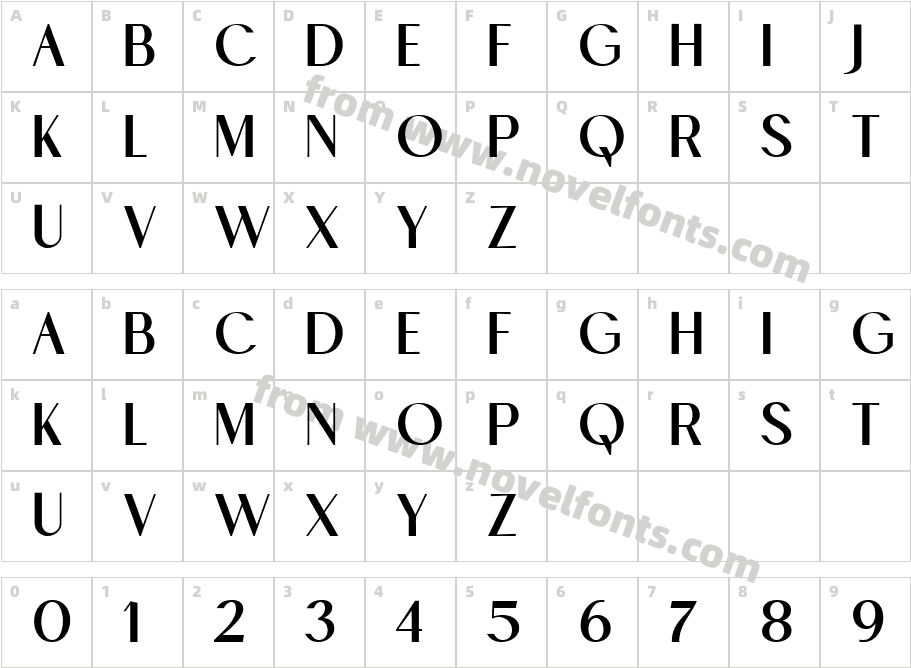 Gramers MediumCharacter Map