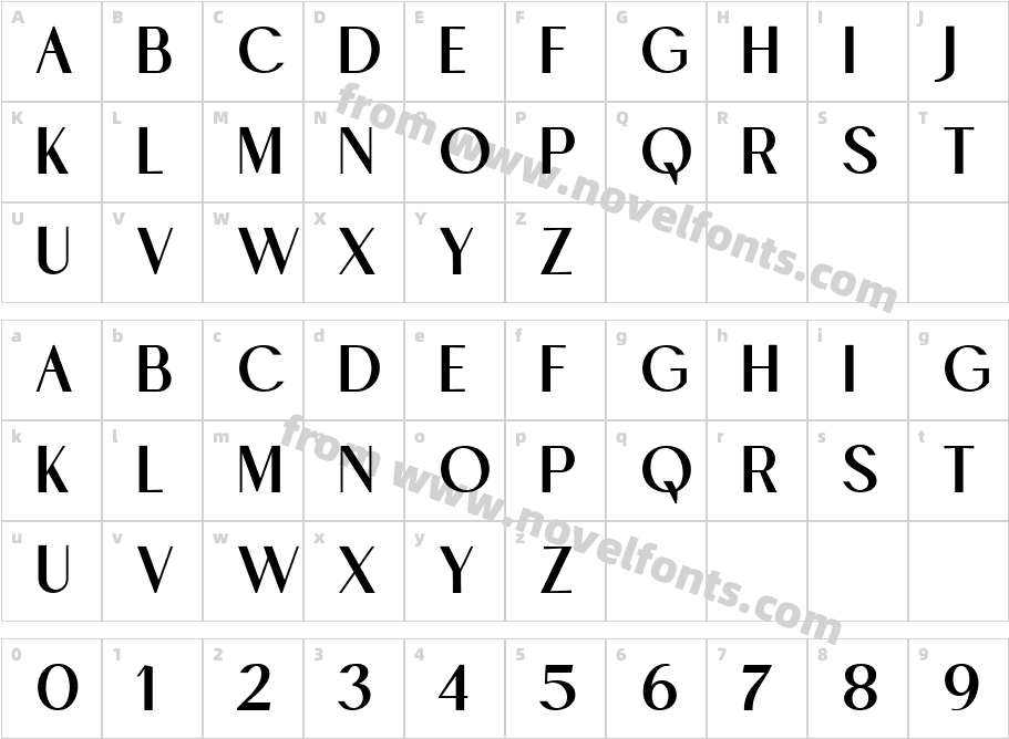 Gramers SemiboldCharacter Map