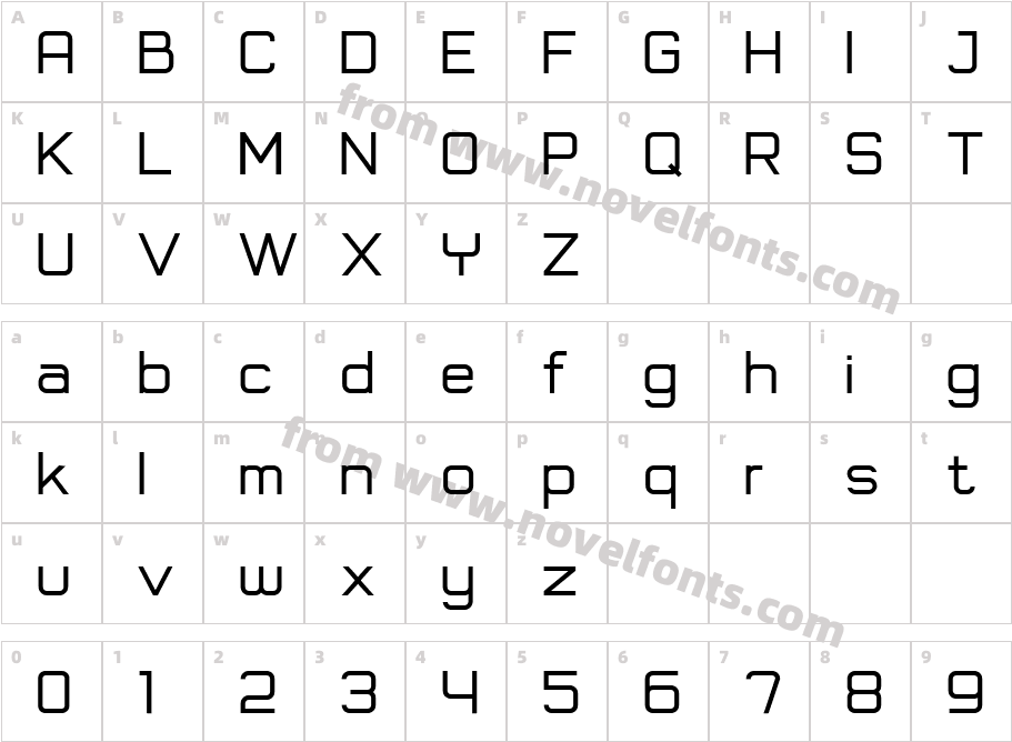 Grandift Extra LightCharacter Map