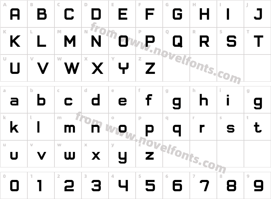 Grandift SemiboldCharacter Map