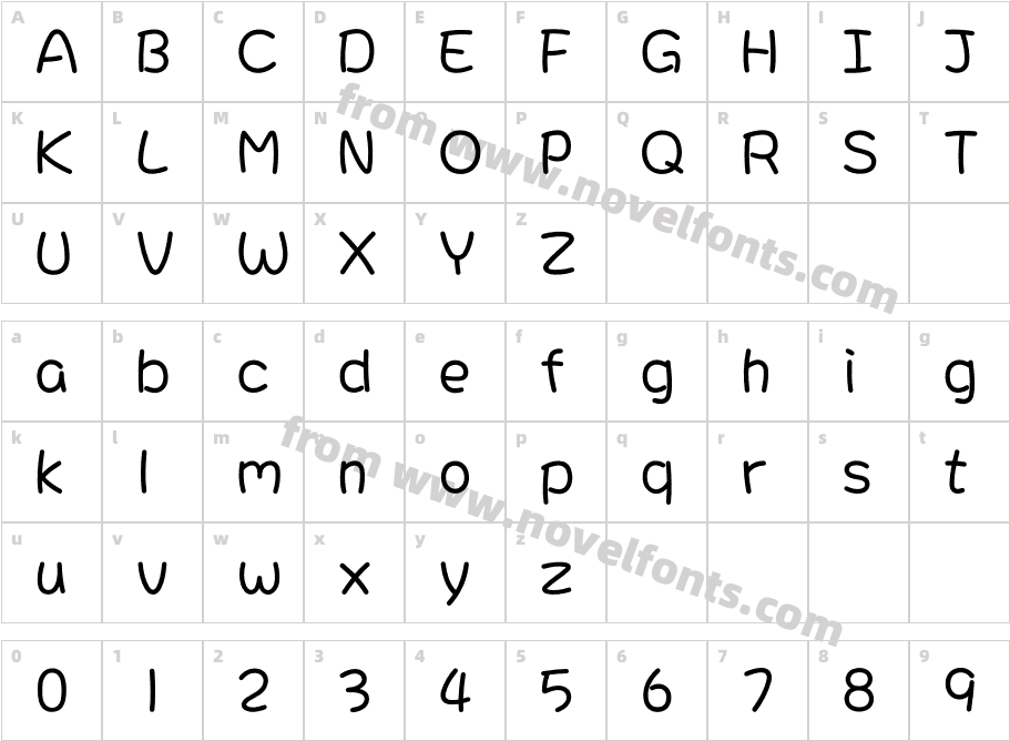 MYoungHKS-MediumCharacter Map