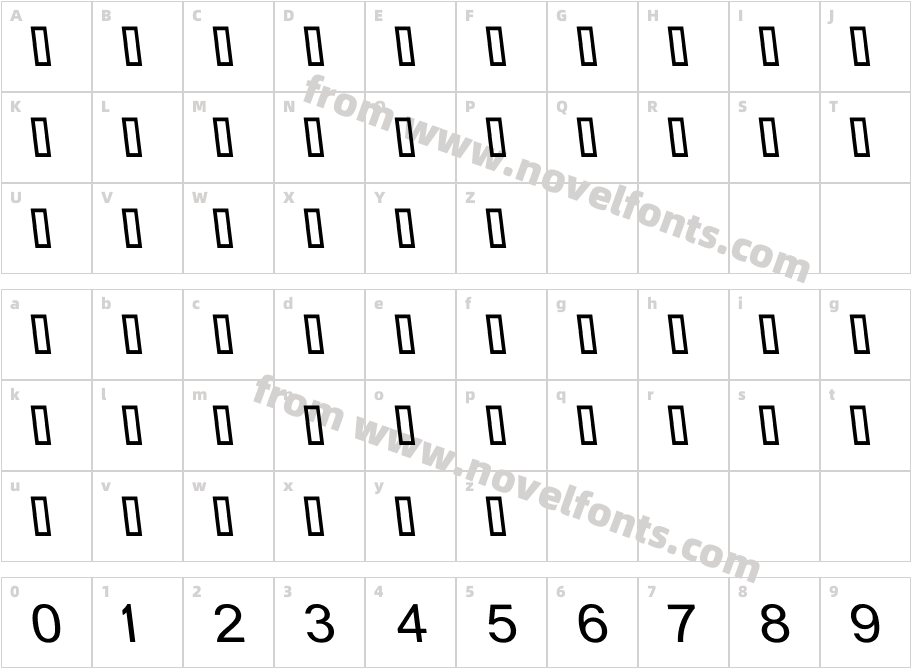 Graphology Arabic Regular ObliqueCharacter Map