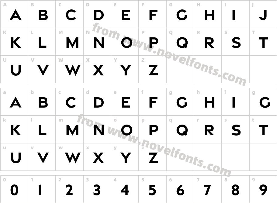 Gravesend Sans BoldCharacter Map