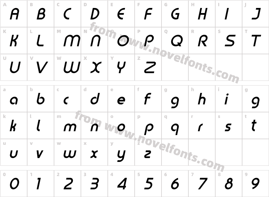 Grayson Italic ItalicCharacter Map