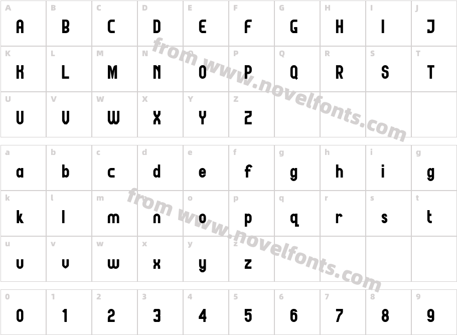 Great BoldCharacter Map