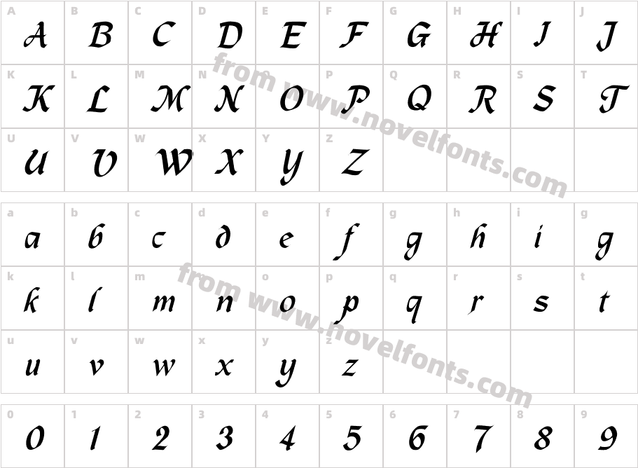 MacHumaine-Normal-ItalicCharacter Map